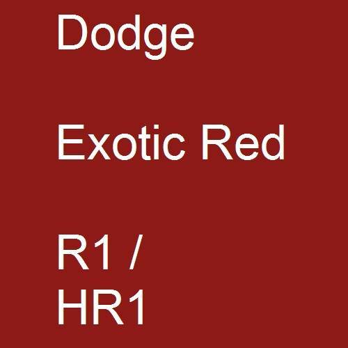 Dodge, Exotic Red, R1 / HR1.